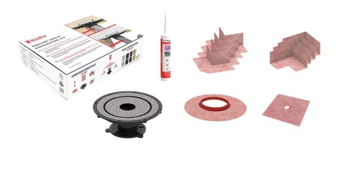 SQUARE DRAIN CONNECTOR KIT ABS