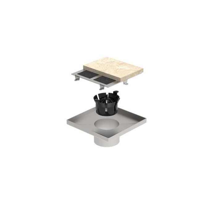 SQUARE DRAIN & STRAINER INTEGRA 4 1/2'' - Image 2