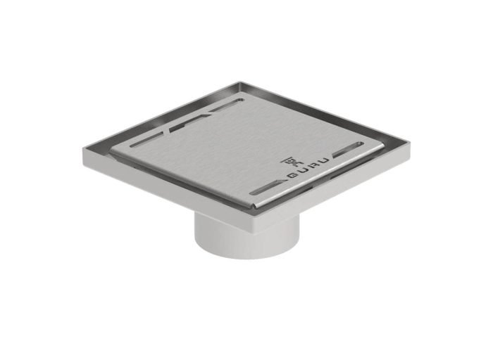 SQUARE DRAIN & STRAINER LISA 4 1/2''