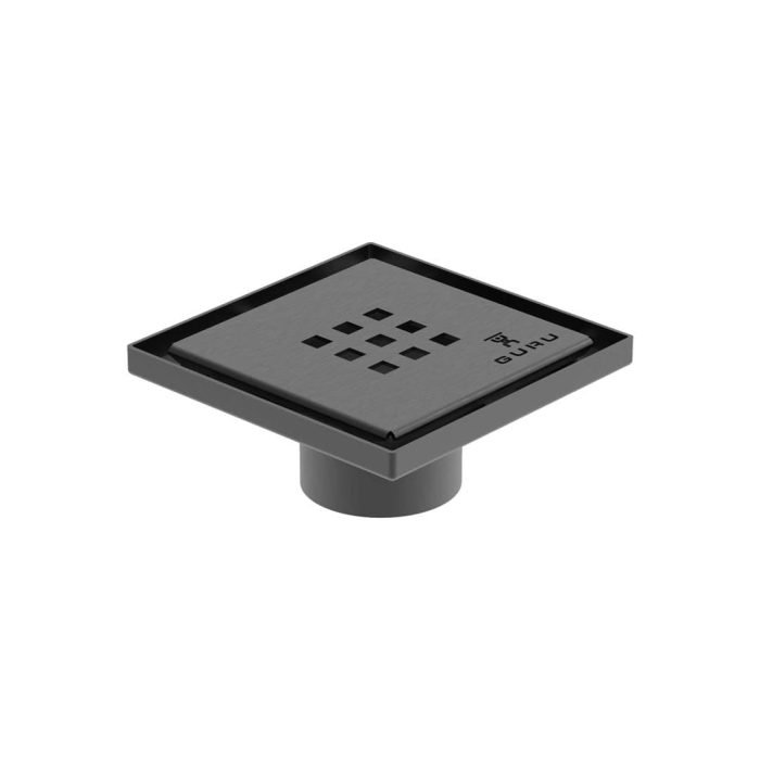SQUARE DRAIN & STRAINER PLUS ANTIQUE 4 1/2''