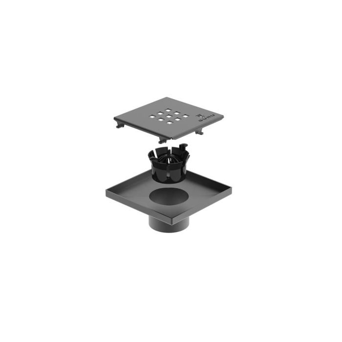 SQUARE DRAIN & STRAINER PLUS ANTIQUE 4 1/2'' - Image 2