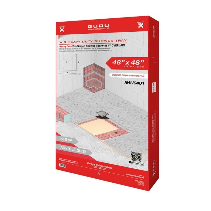 WATER-STOP HEAVY DUTY SHOWER TRAY 48" x 48" CENTER FOUR SLOPES - Image 4