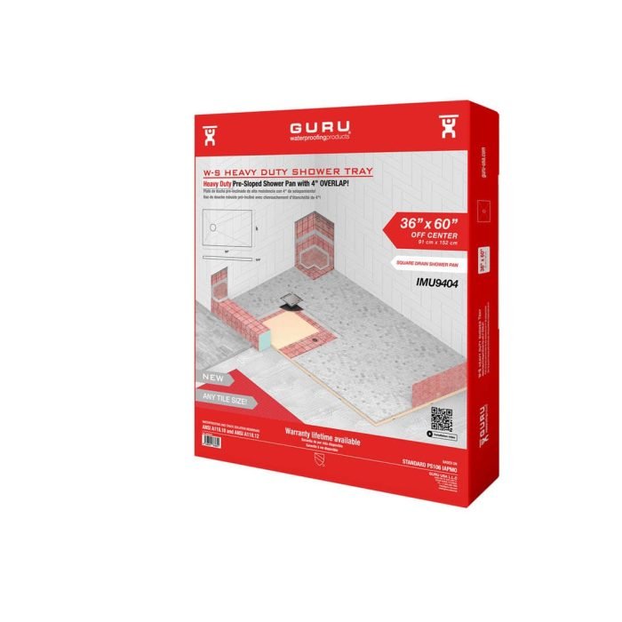 WATER-STOP HEAVY DUTY SHOWER TRAY 36" x 60" OFF CENTER FOUR SLOPES - Image 4
