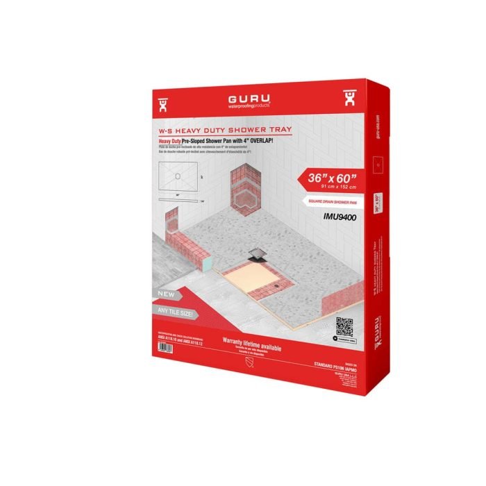 WATER-STOP HEAVY DUTY SHOWER TRAY 36" x 60" CENTER FOUR SLOPES - Image 4